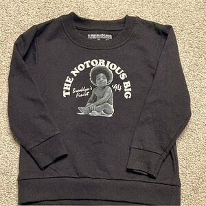 The Notorious B.I.G. Toddlers 2T Black Crew Sweatshirt Brooklyn's Finest '94 New